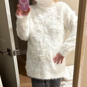 Forever 21 Cream Fuzzy Knit